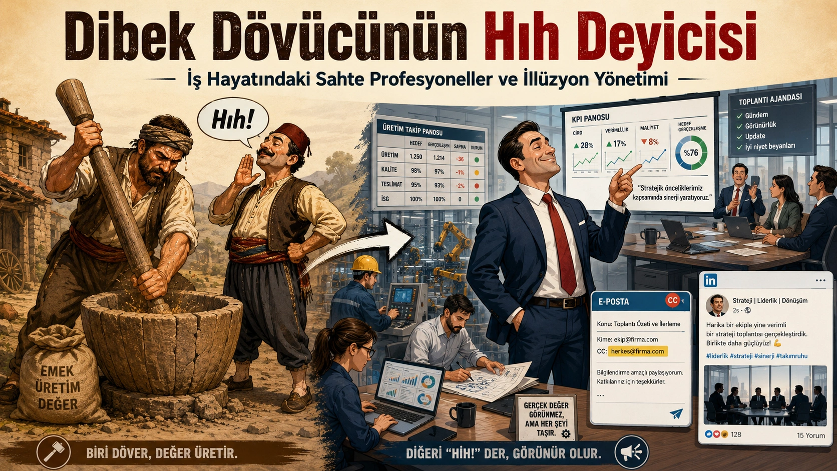 Dibek Dövücünün Hıh Deyicisi: İş Hayatındaki "Sahte Profesyoneller" ve İllüzyon Yönetimi