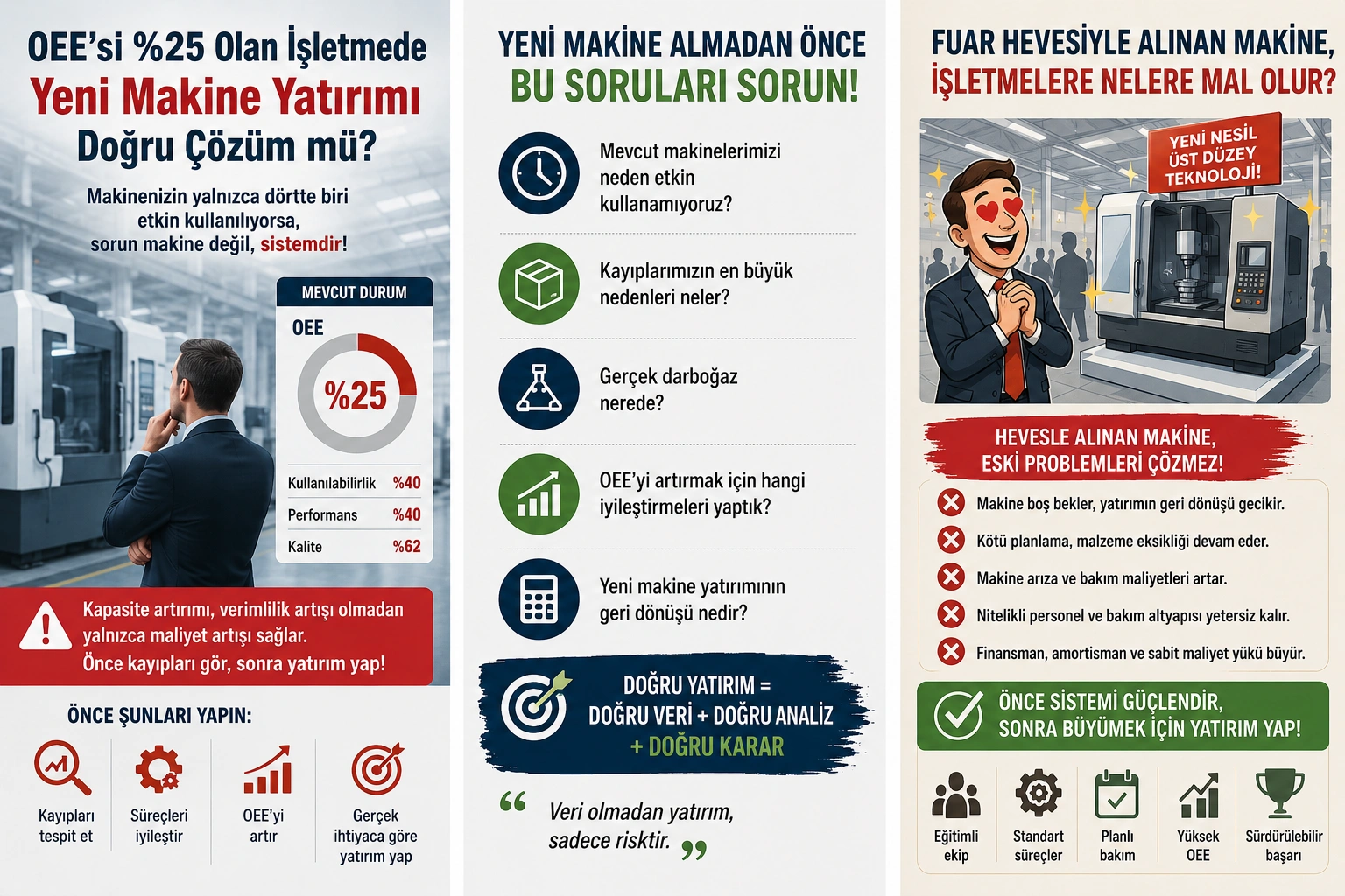 OEE’si %25 Olan İşletme Neden Yeni Makine Alır?